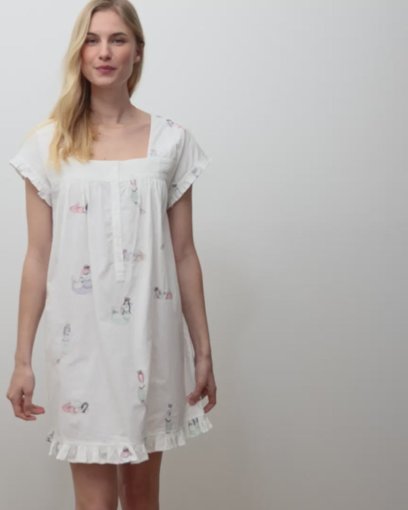 Daughters of Triton - Pintuck Nightgown - Cloud
