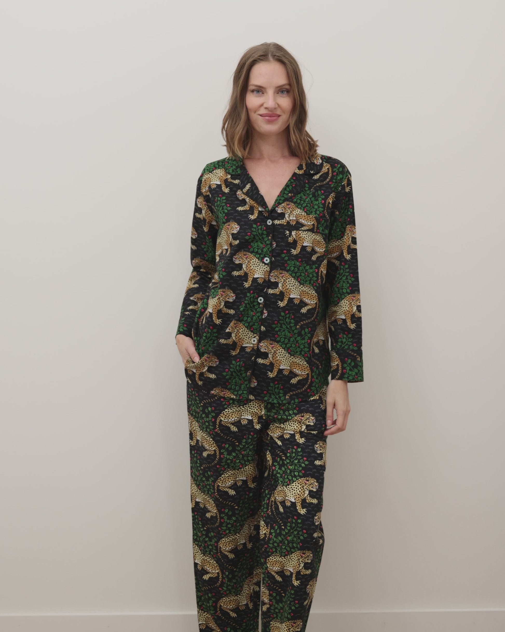 Bagheera Women's Cotton Long Sleeve Set Ink – Printfresh