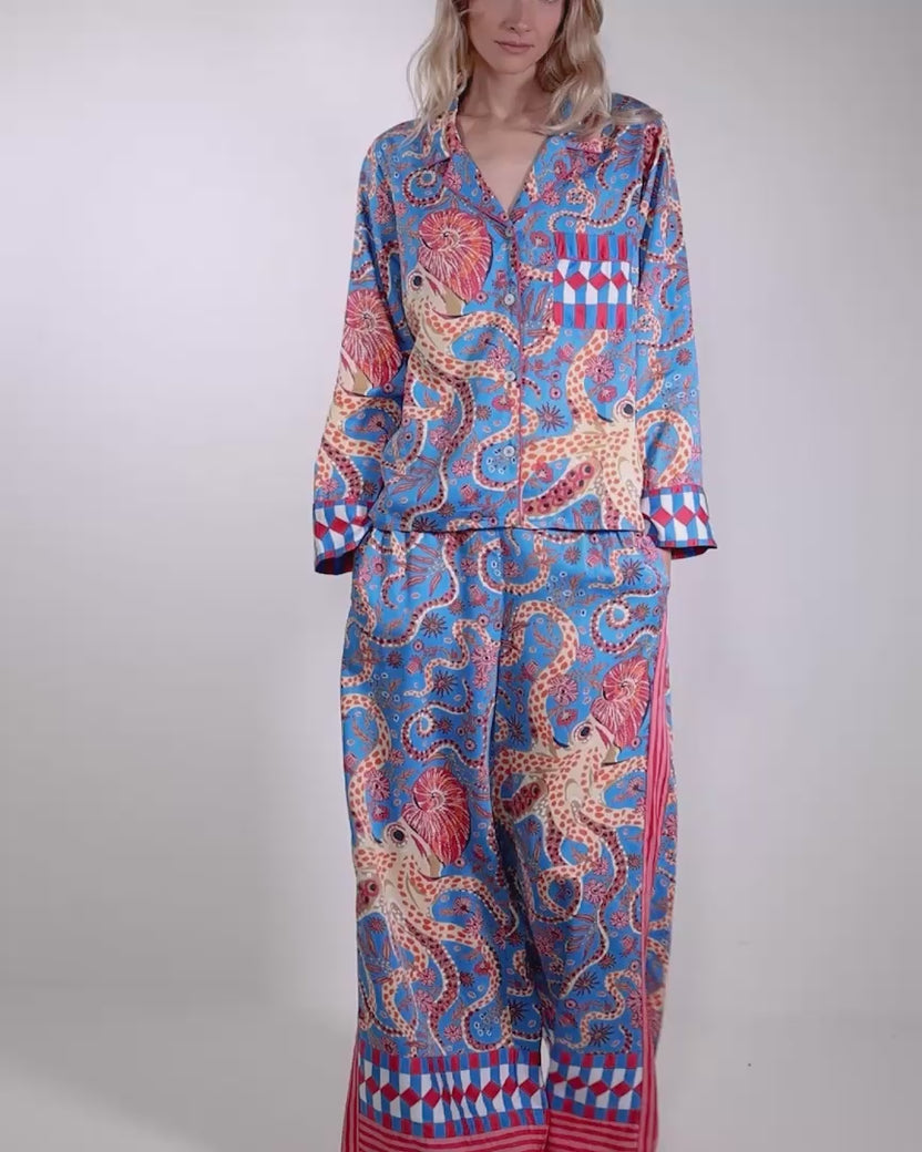 Octopus Isle - Eco Satin Rittenhouse Set - Periwinkle