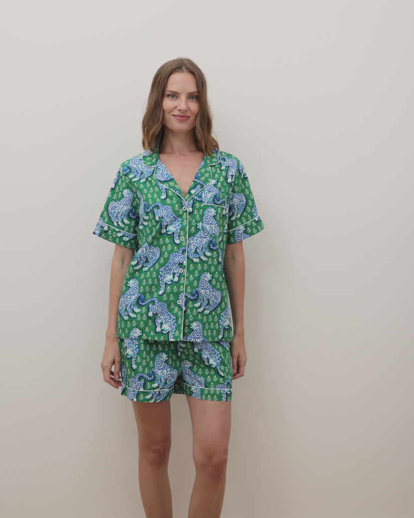 Tiger Queen - Short PJ Set - Jade