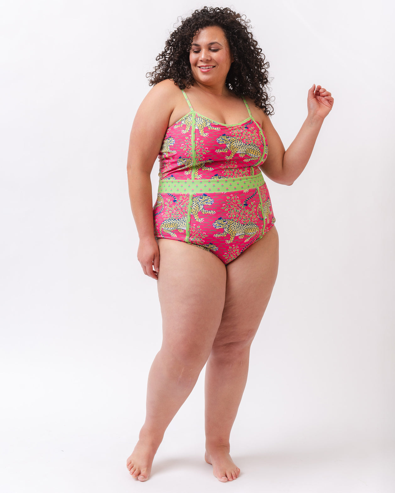 PF + Lime Ricki Bagheera - Classic One Piece - Hot Pink - Printfresh