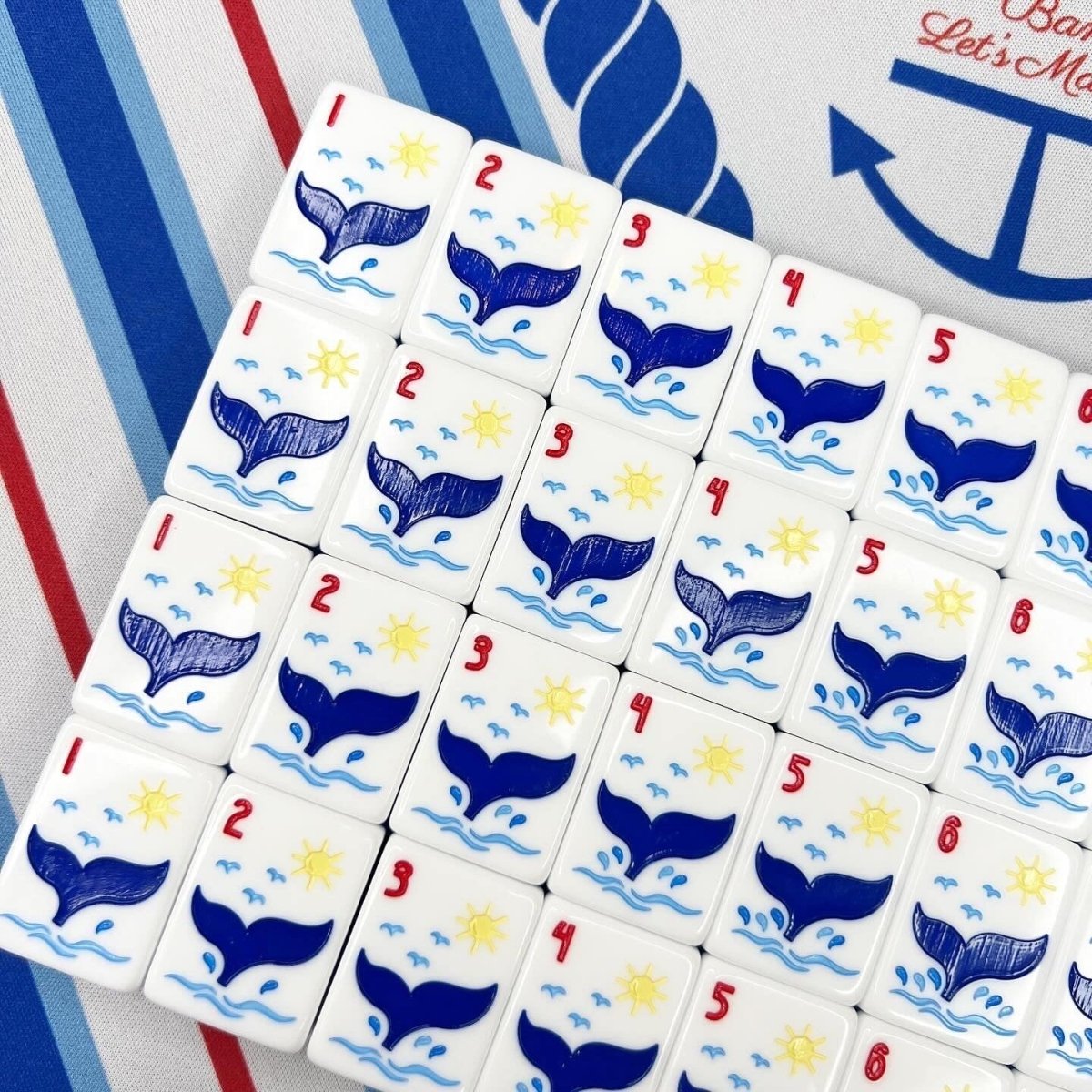 Nantucket - Mahjong Tile Set with Mat & Shufflers - Bam! Let’s Mahjong®