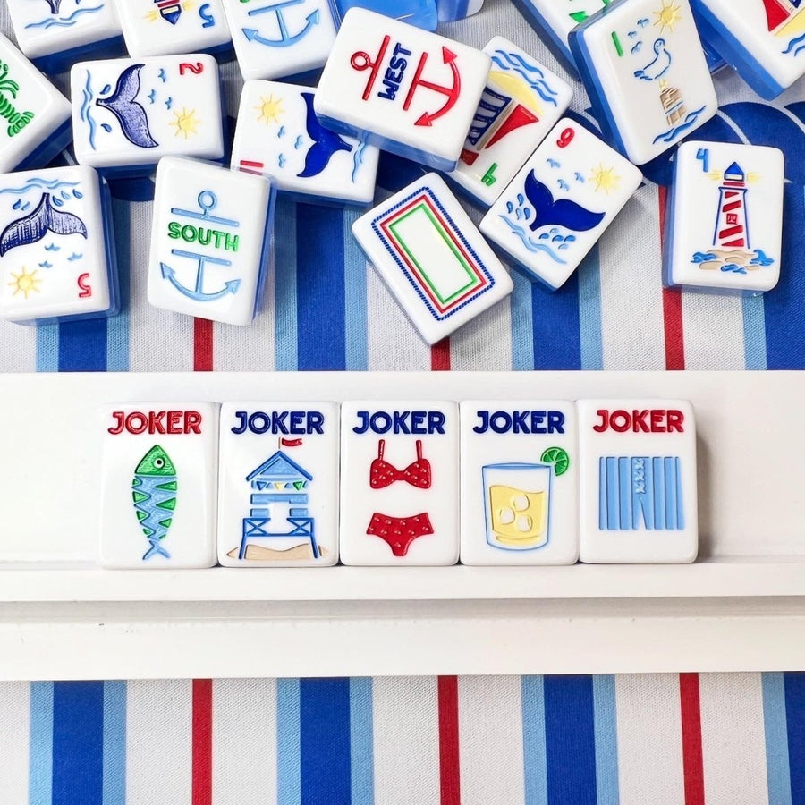 Nantucket - Mahjong Tile Set with Mat & Shufflers - Bam! Let’s Mahjong®