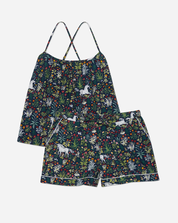 Unicorn's Garden - Cami Shorts Set - Indigo - Printfresh