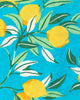 Lemon Zest - Cropped Pajama Pants - Turquoise - Printfresh