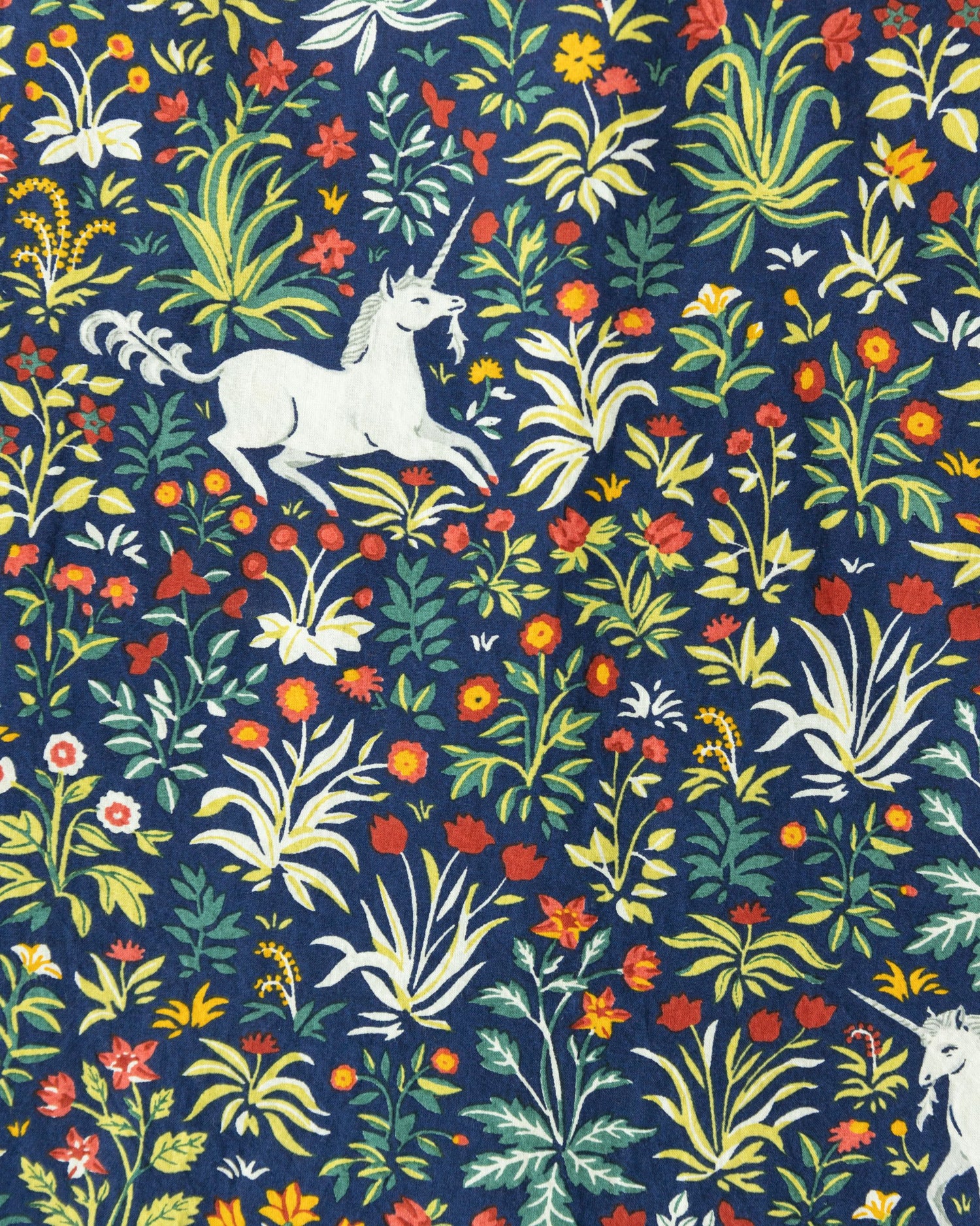 Unicorn's Garden - Pintuck Nightgown - Indigo - Printfresh