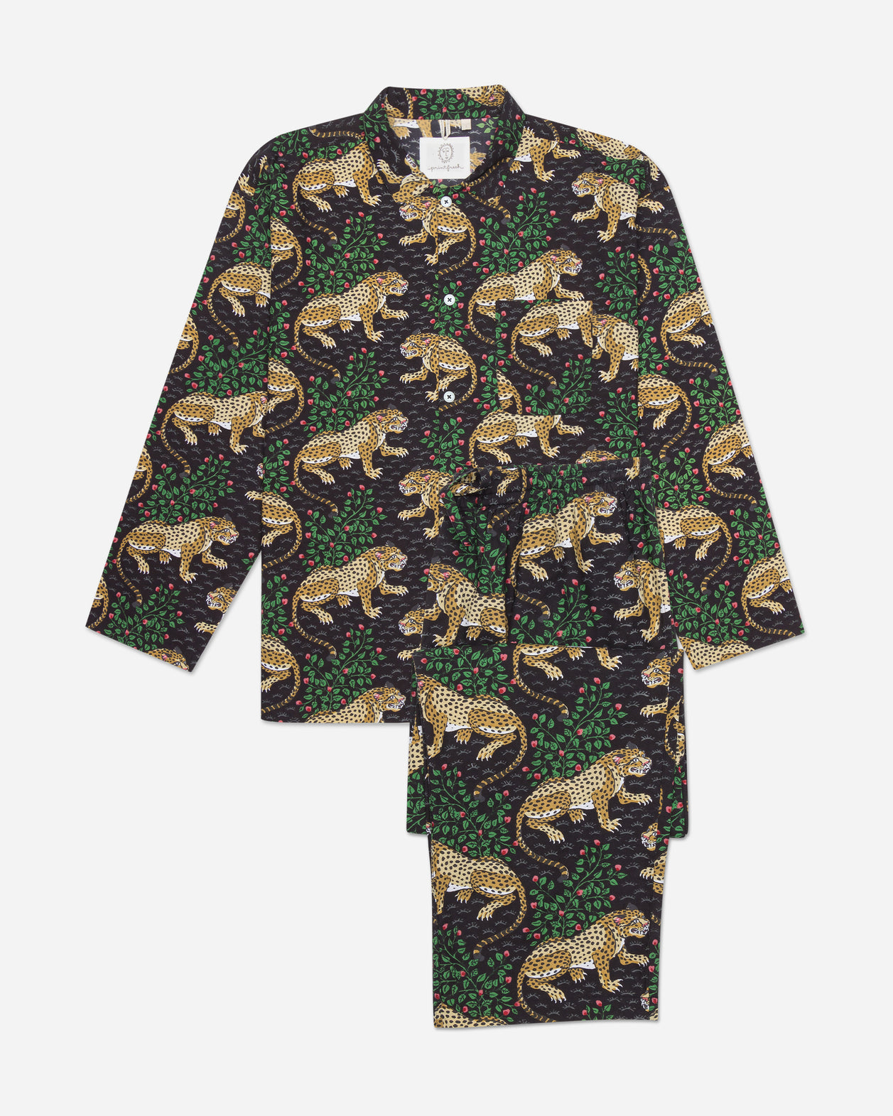 Bagheera - Mens Long Sleep Set - Ink - Printfresh