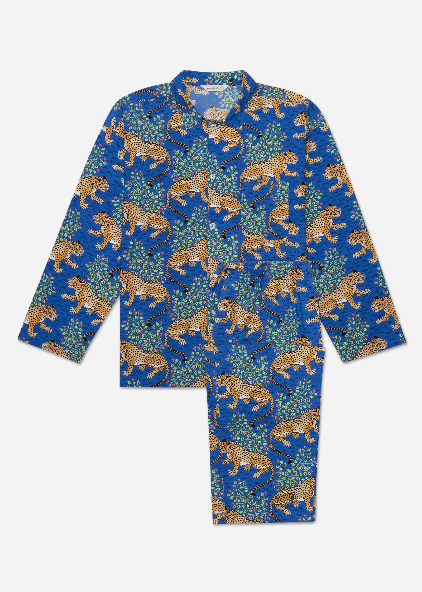 Bagheera - Men's Long Sleep Set - Sapphire - Printfresh