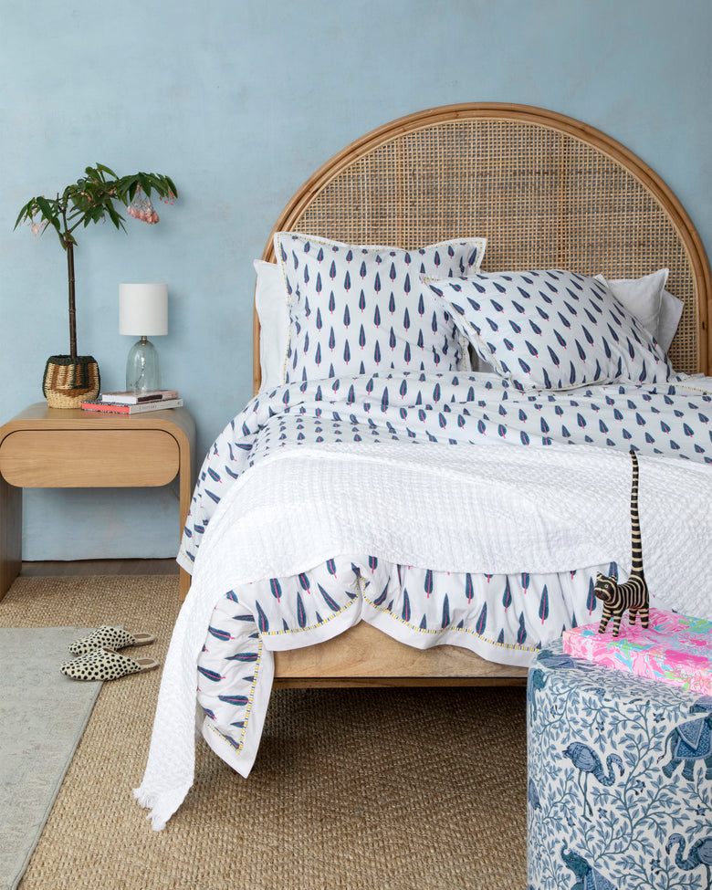 Cypress Leaf - Sham - Berry Blue - Printfresh