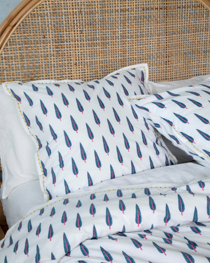 Cypress Leaf - Sham - Berry Blue - Printfresh