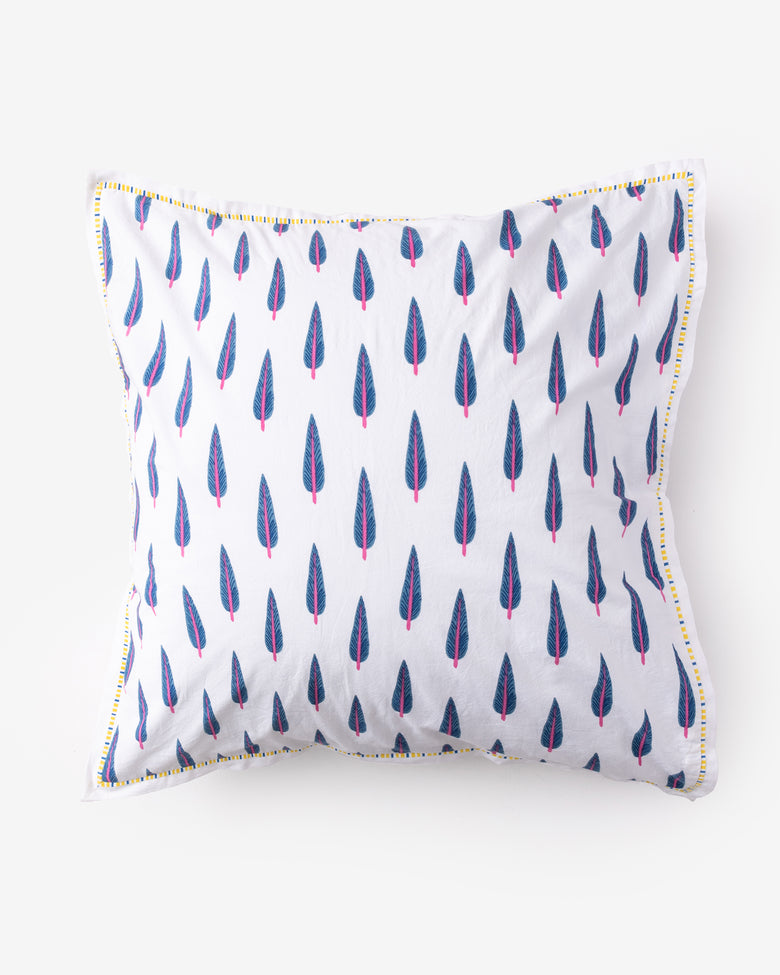 Cypress Leaf - Sham - Berry Blue - Printfresh