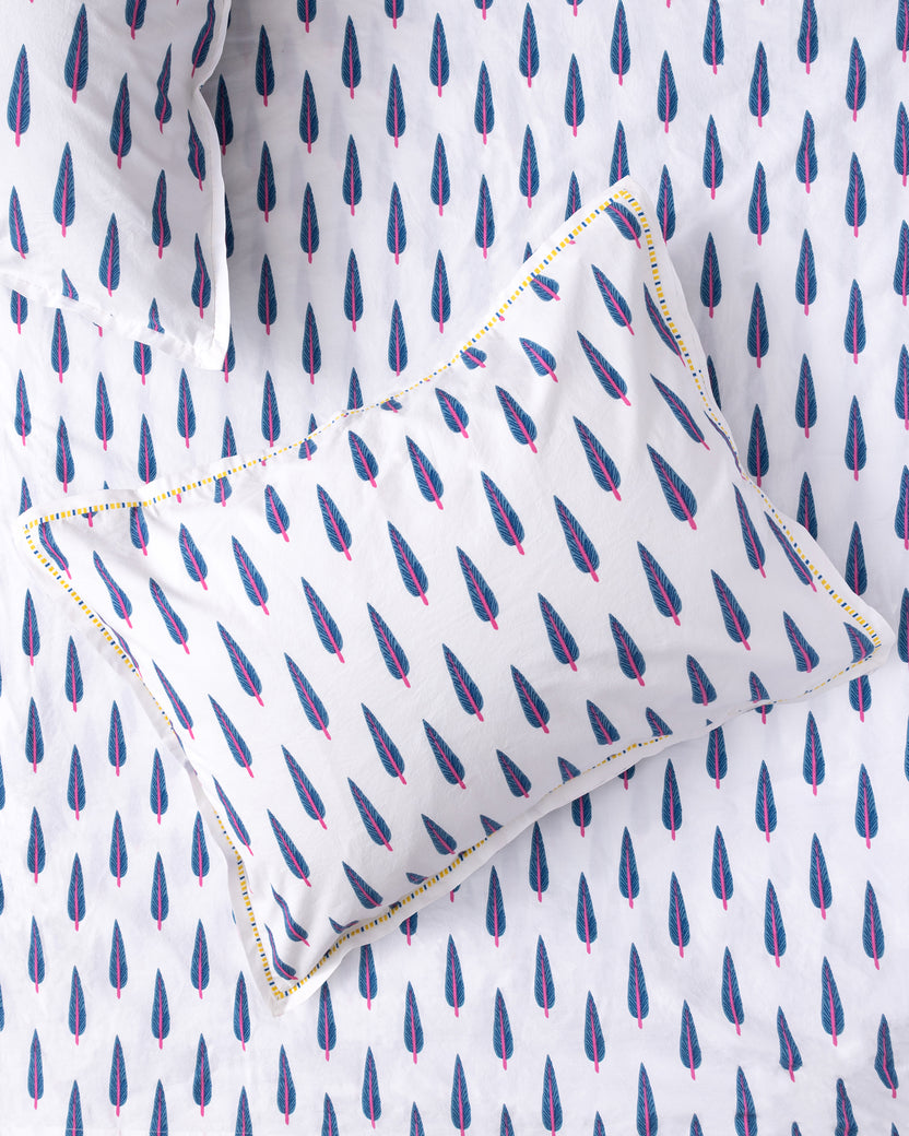 Cypress Leaf - Sham - Berry Blue - Printfresh