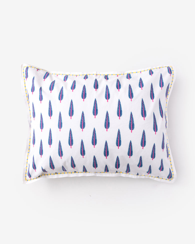 Cypress Leaf - Sham - Berry Blue - Printfresh