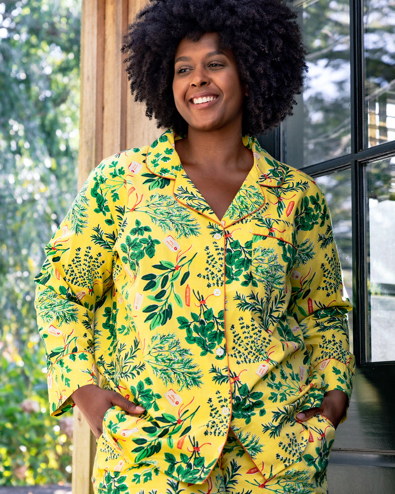 Herb Garden - Long Sleep Set - Citrine - Printfresh