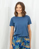 Sunday Tee - Organic Knit T-Shirt - Natural Indigo - Printfresh