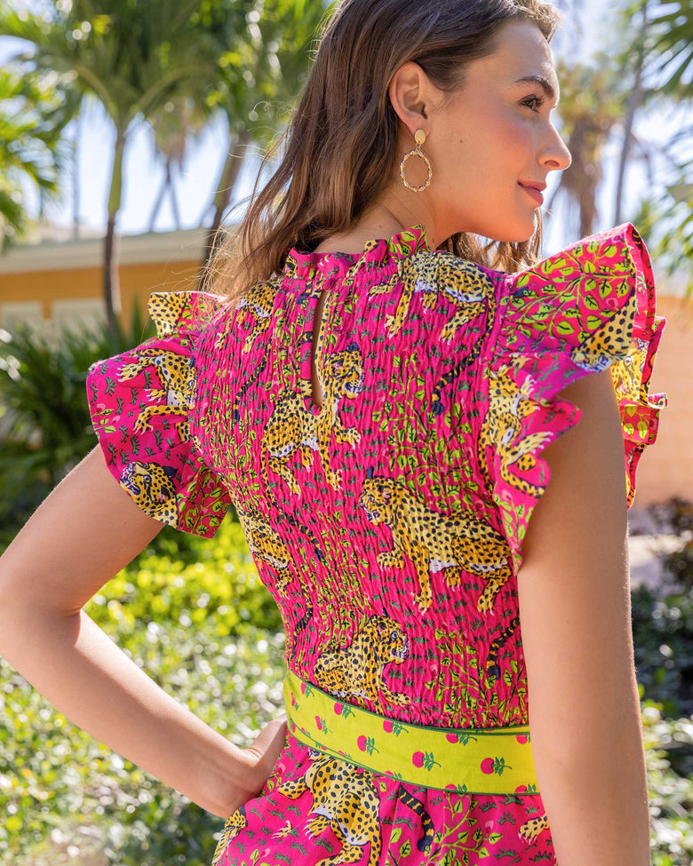 hot pink tropical dress Hot Pink Floral Slip Mini Dress Gabi Swimwear