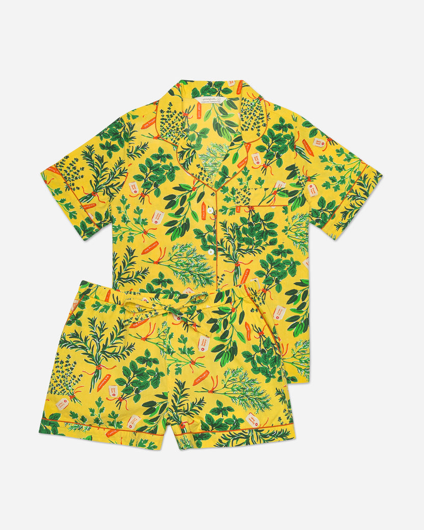Herb Garden - Short Sleep Set - Citrine - Printfresh