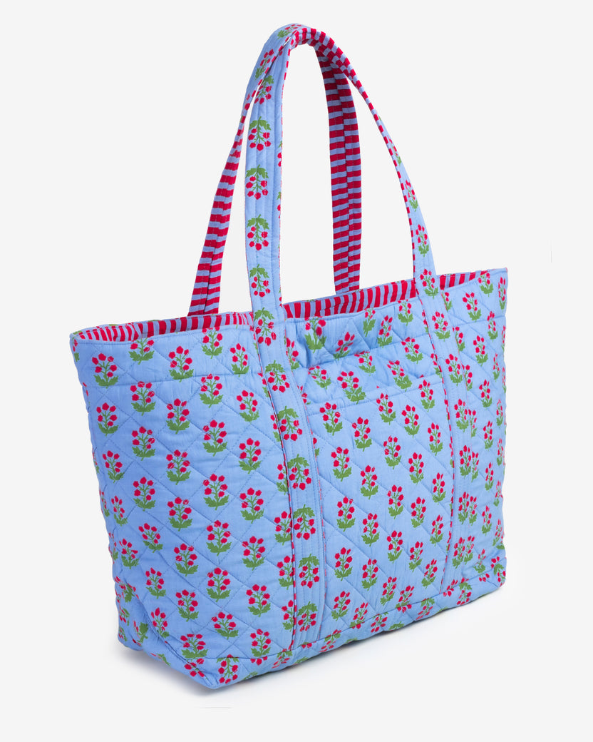 In Bloom - Weekend Bag with Pouch - Denim - Printfresh