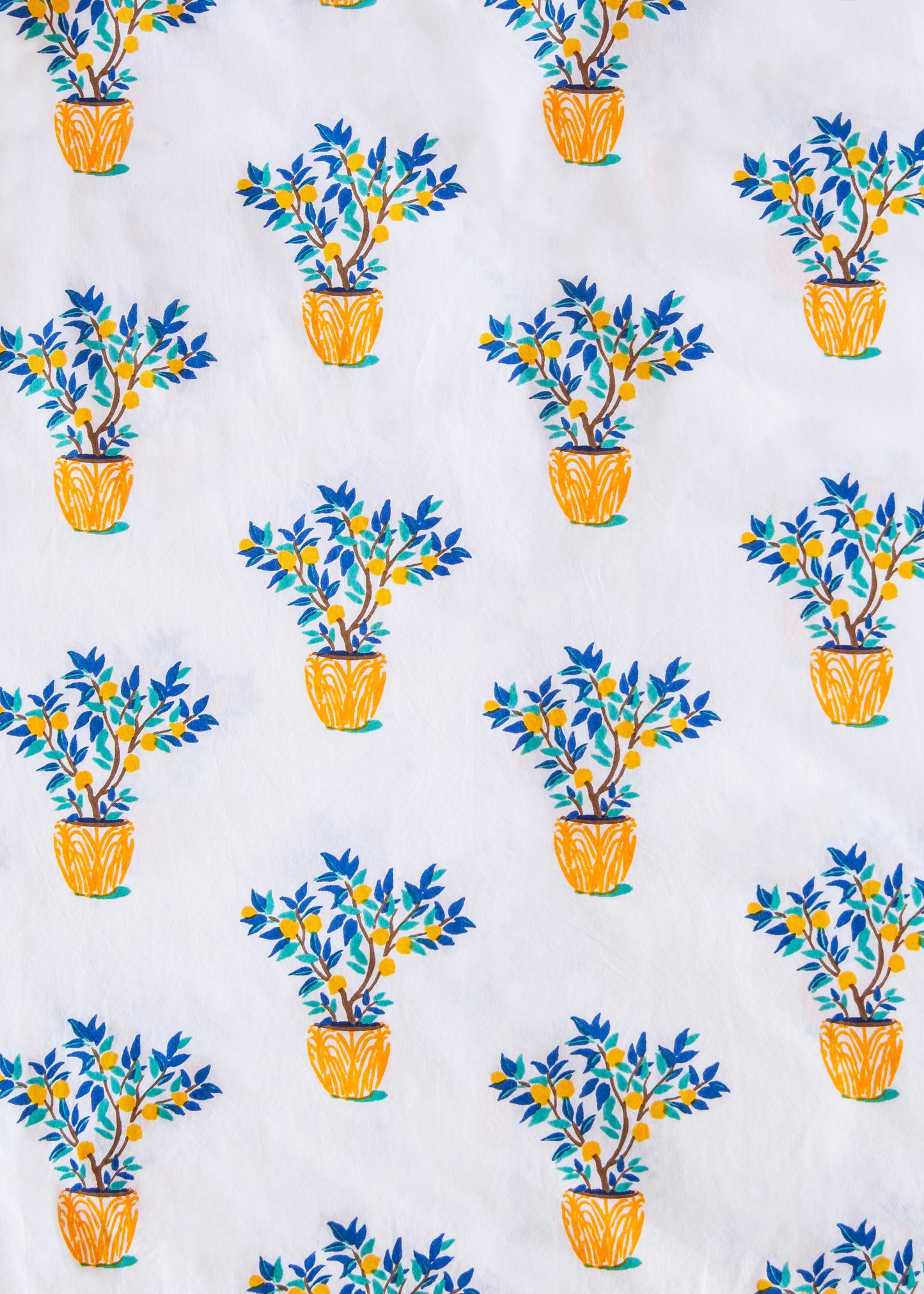 Lemon Tree - Cropped Pajama Pants - Cloud - Printfresh