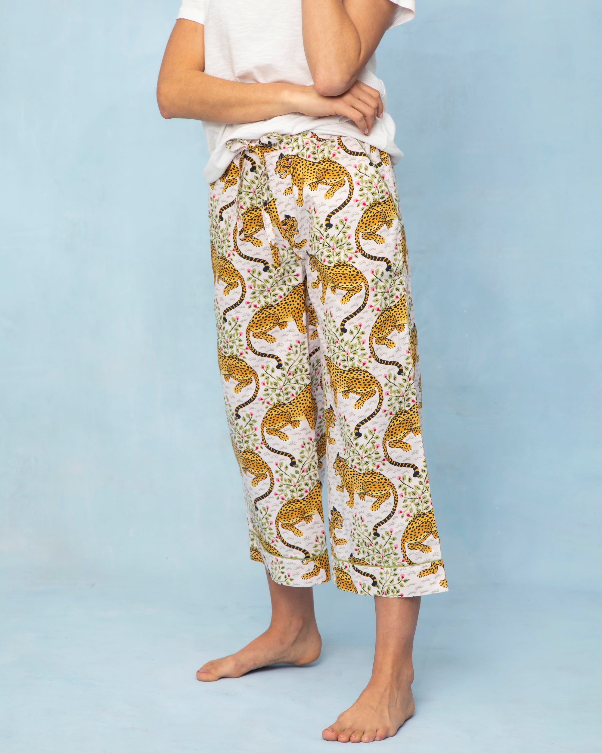 Bagheera - Cropped Pajama Pants - Blush - Printfresh