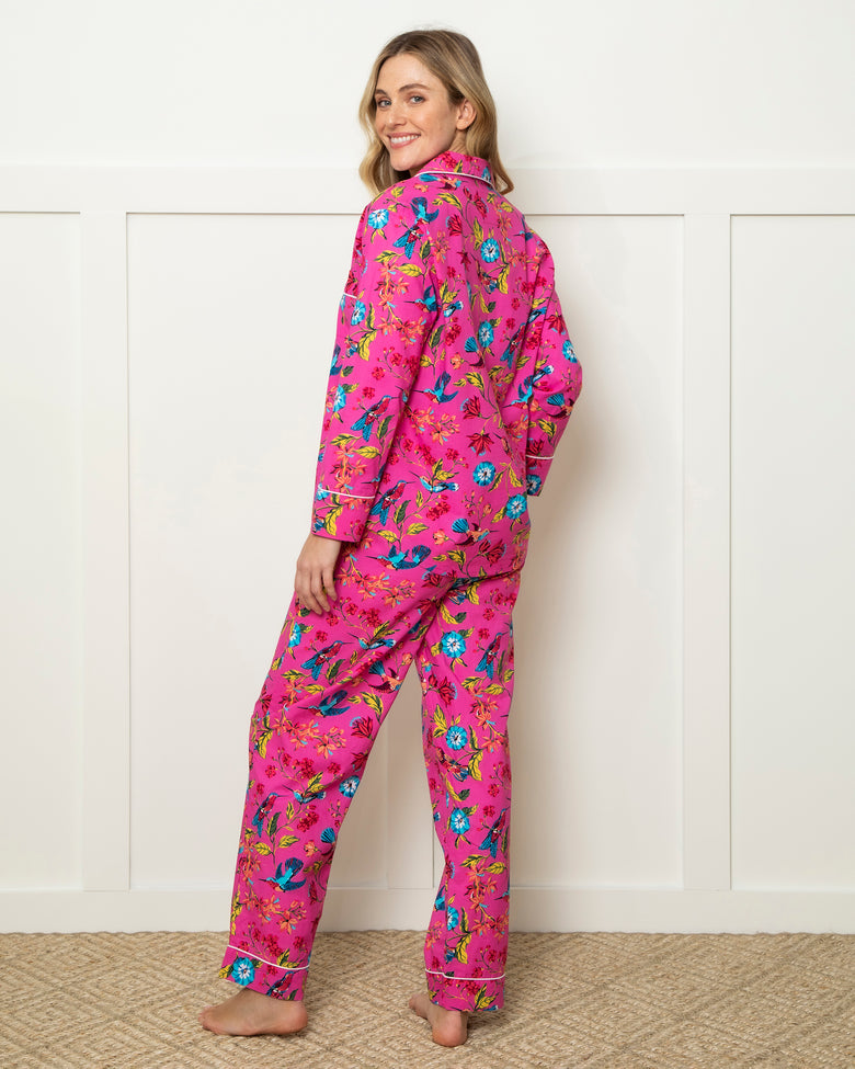 Hummingbird Haven - Tall Long Sleep Set - Fresh Raspberry - Printfresh