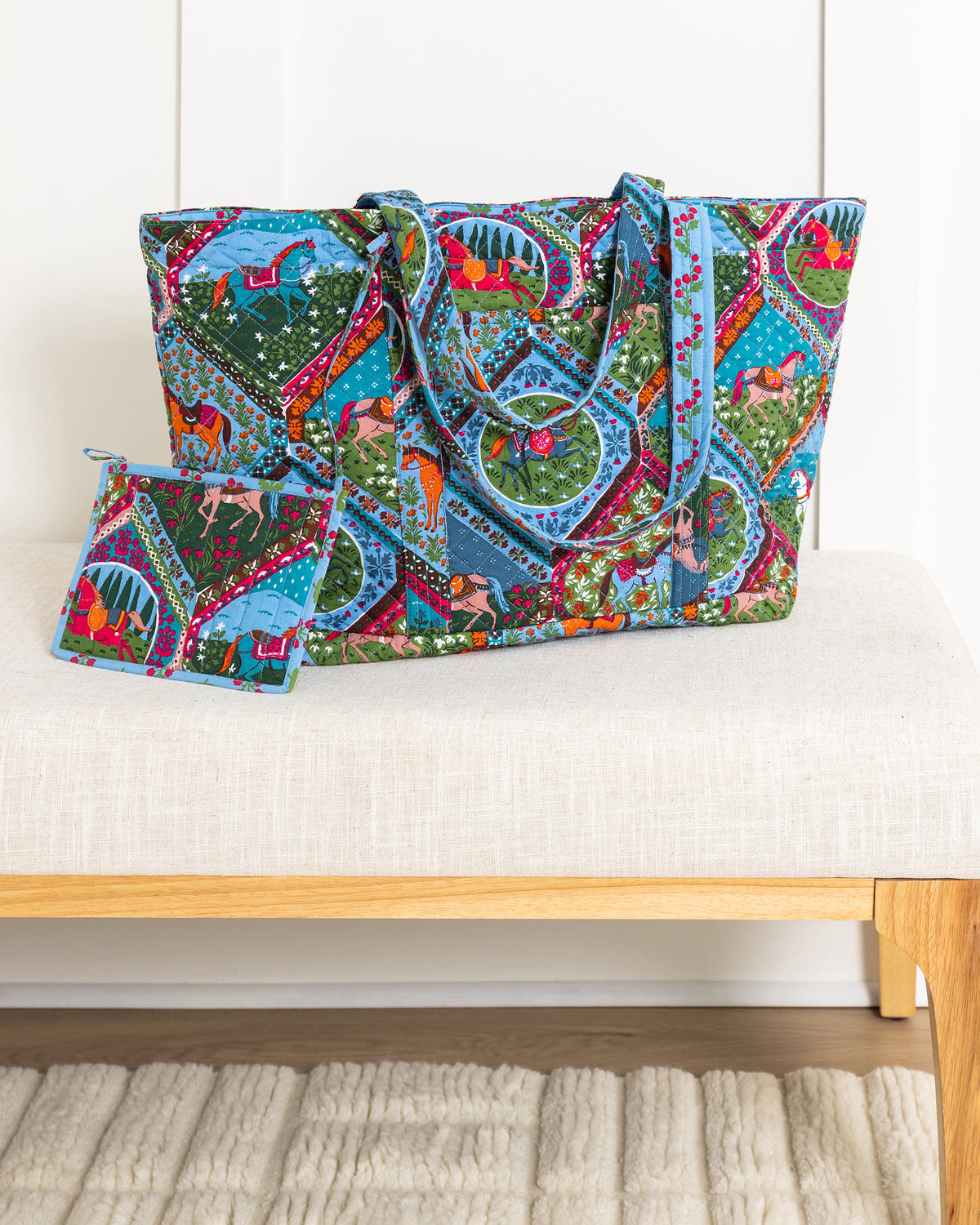 High Horse Weekend Bag Pouch Blush Denim