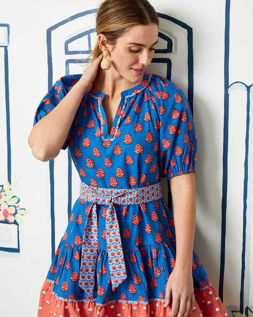 Zinnia - Walk in the Park Dress - Nautical Blue - Printfresh