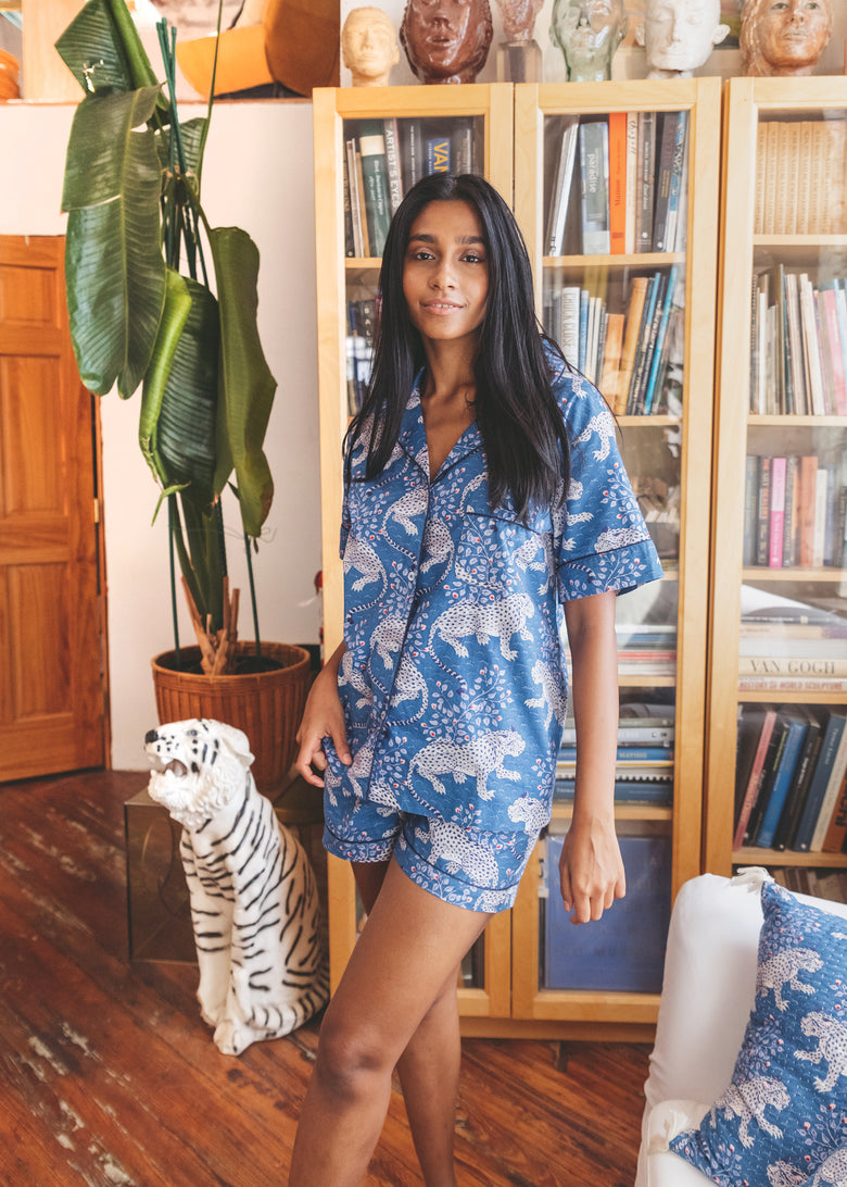 Bagheera - Short Sleep Set - Indigo - Printfresh