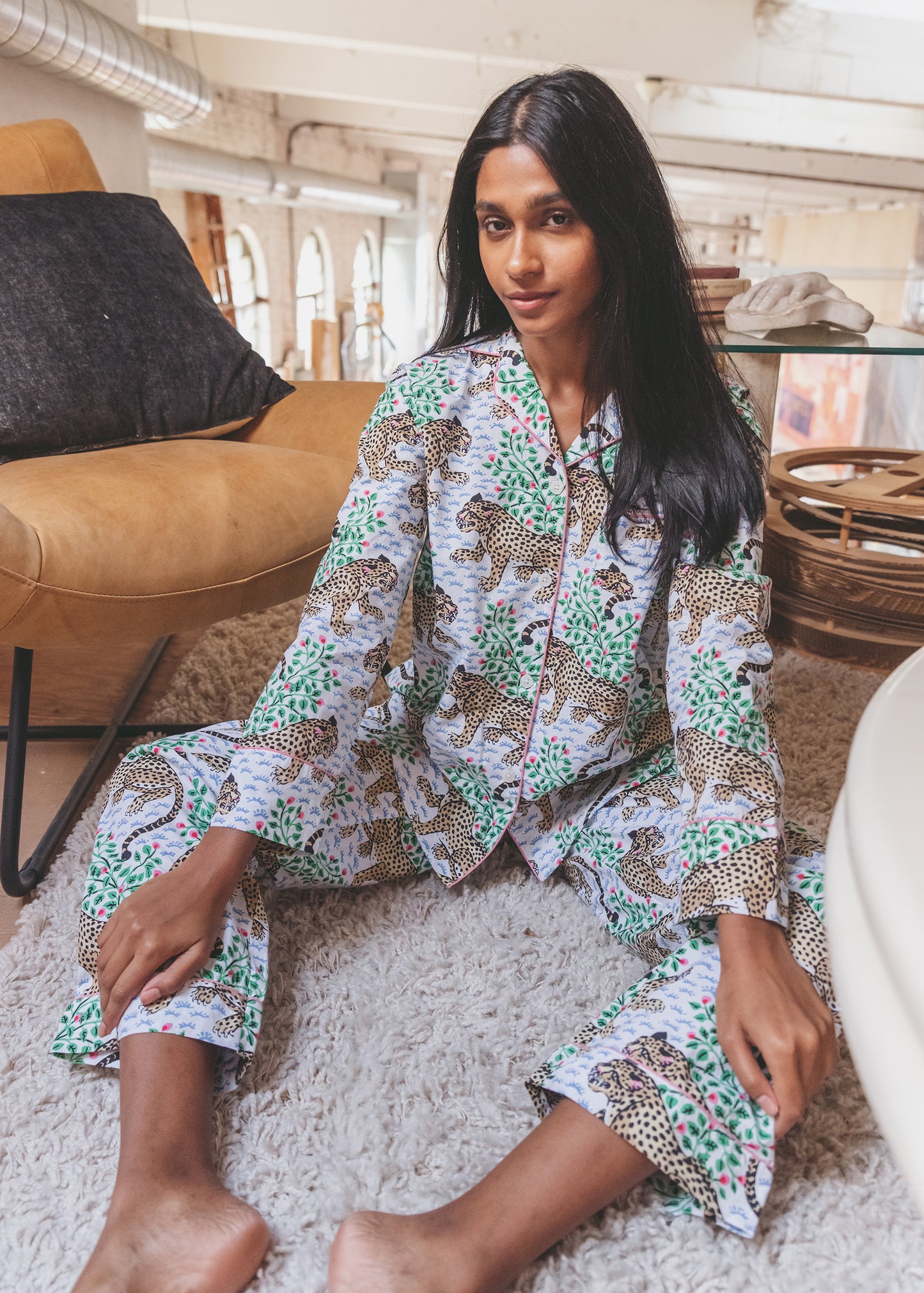 Bagheera - Long Sleep Set - Cloud - Printfresh