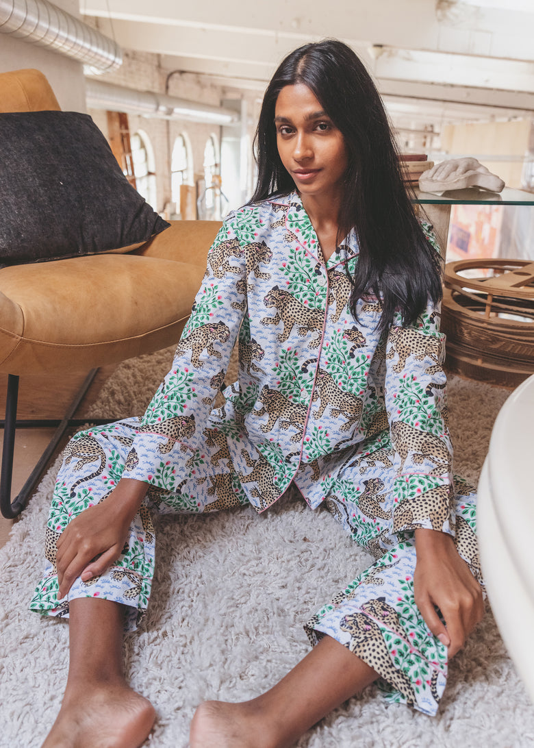 Bagheera - Long Sleep Set - Cloud - Printfresh