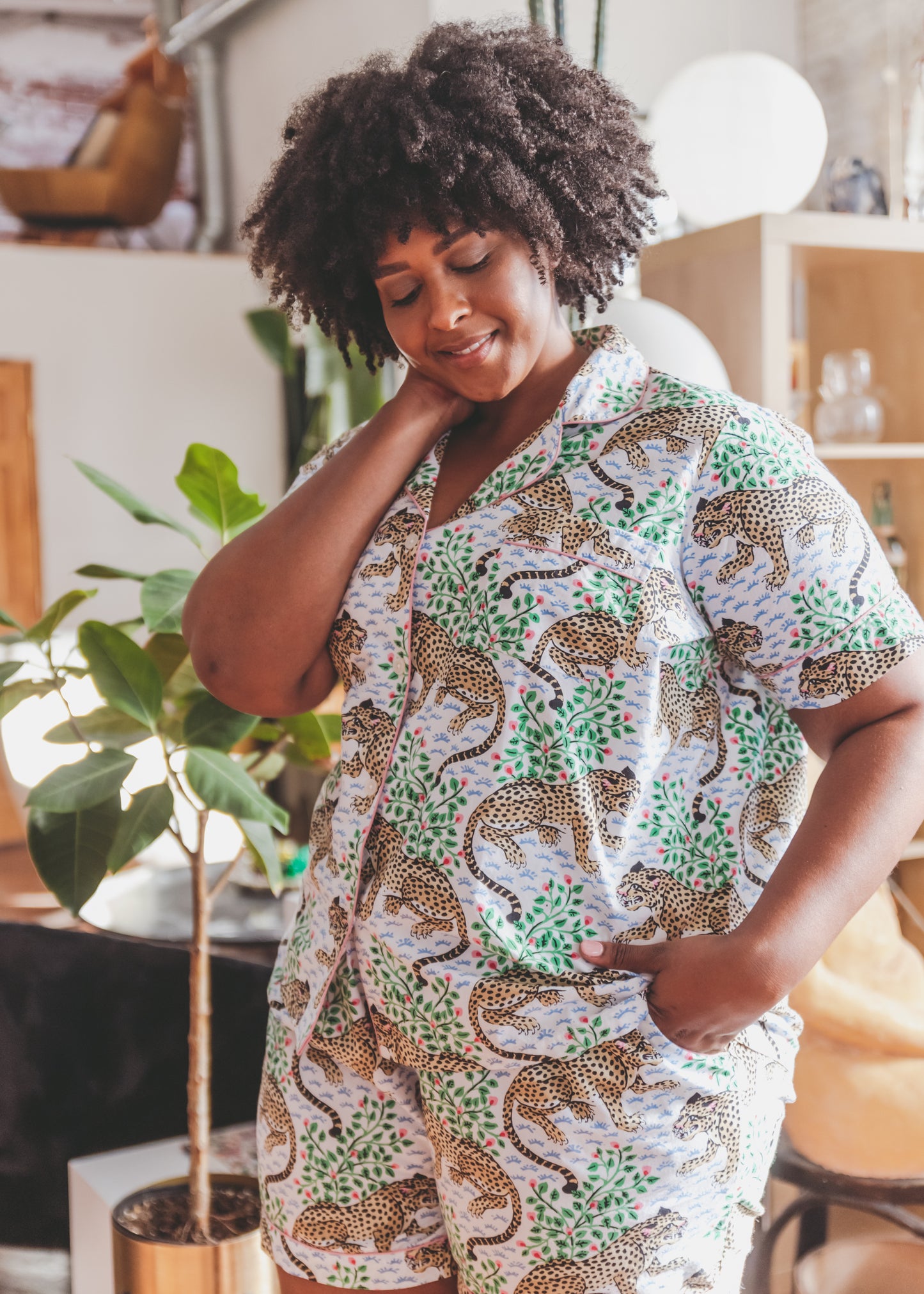 Bagheera - Short Sleep Set - Cloud - Printfresh