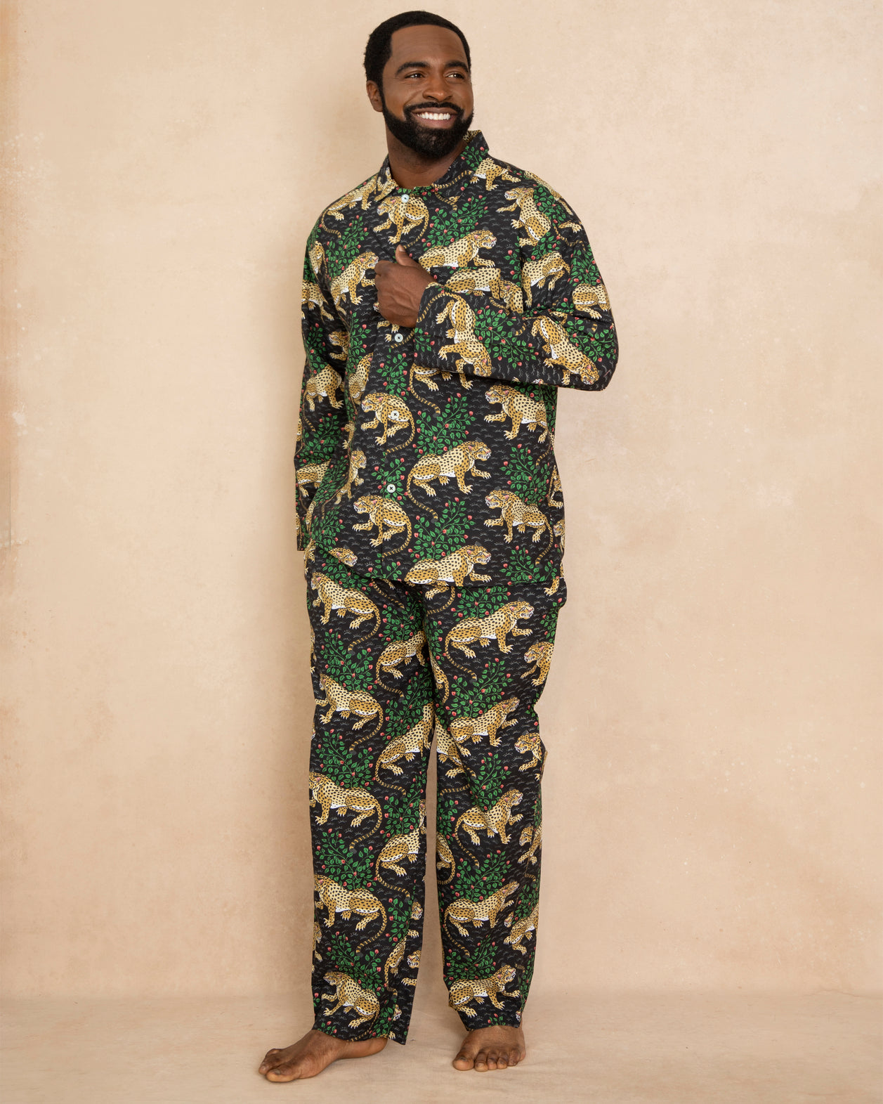 Bagheera - Mens Long Sleep Set - Ink - Printfresh