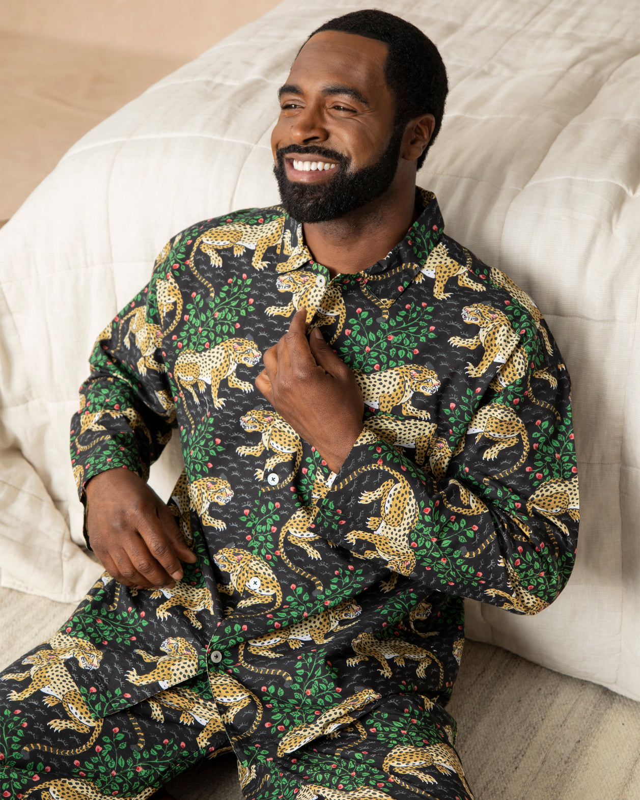 Bagheera - Mens Long Sleep Set - Ink - Printfresh