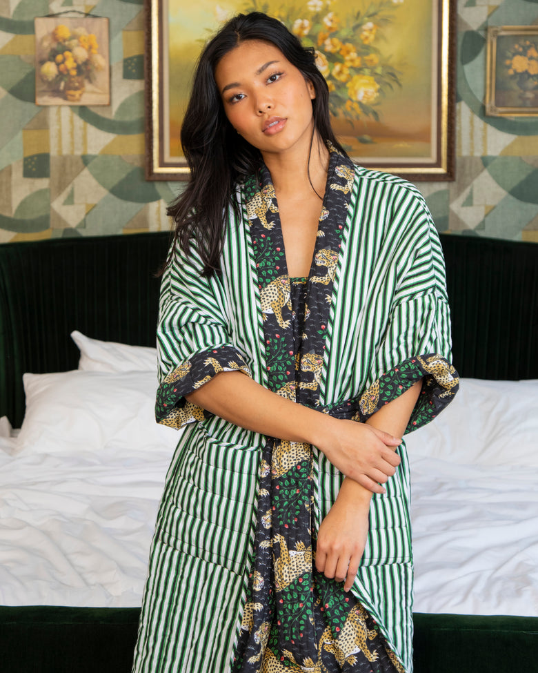 Printfresh Robe Bagheera - Reversible Quilted Robe - Ink – Printfresh
