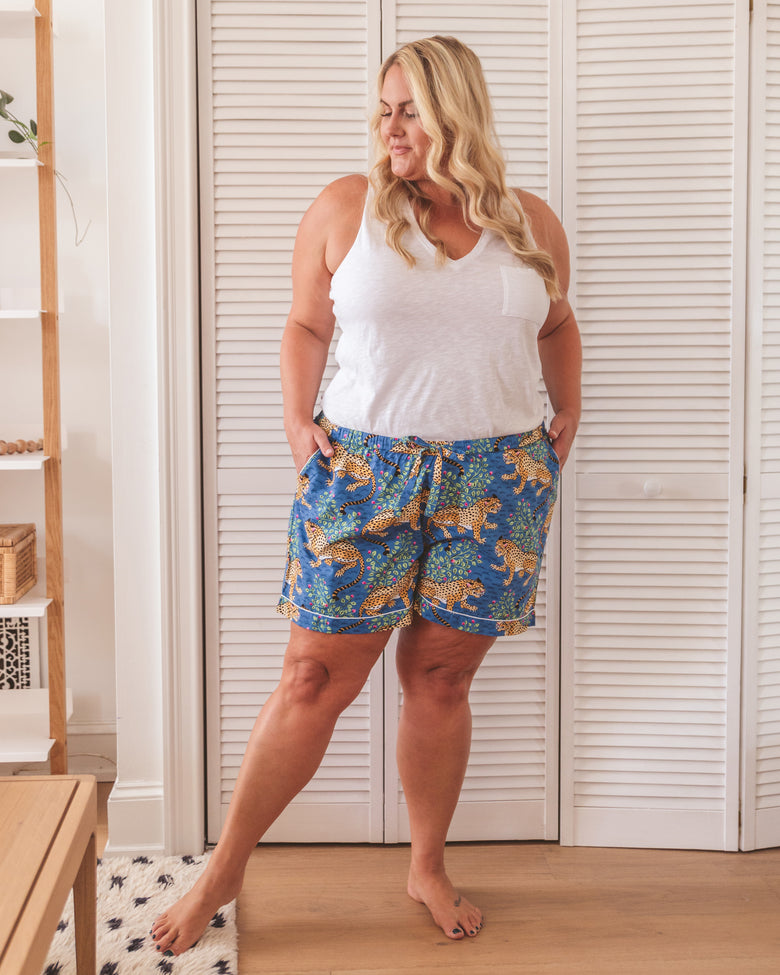 Bagheera - Pajama Shorts - Sapphire - Printfresh