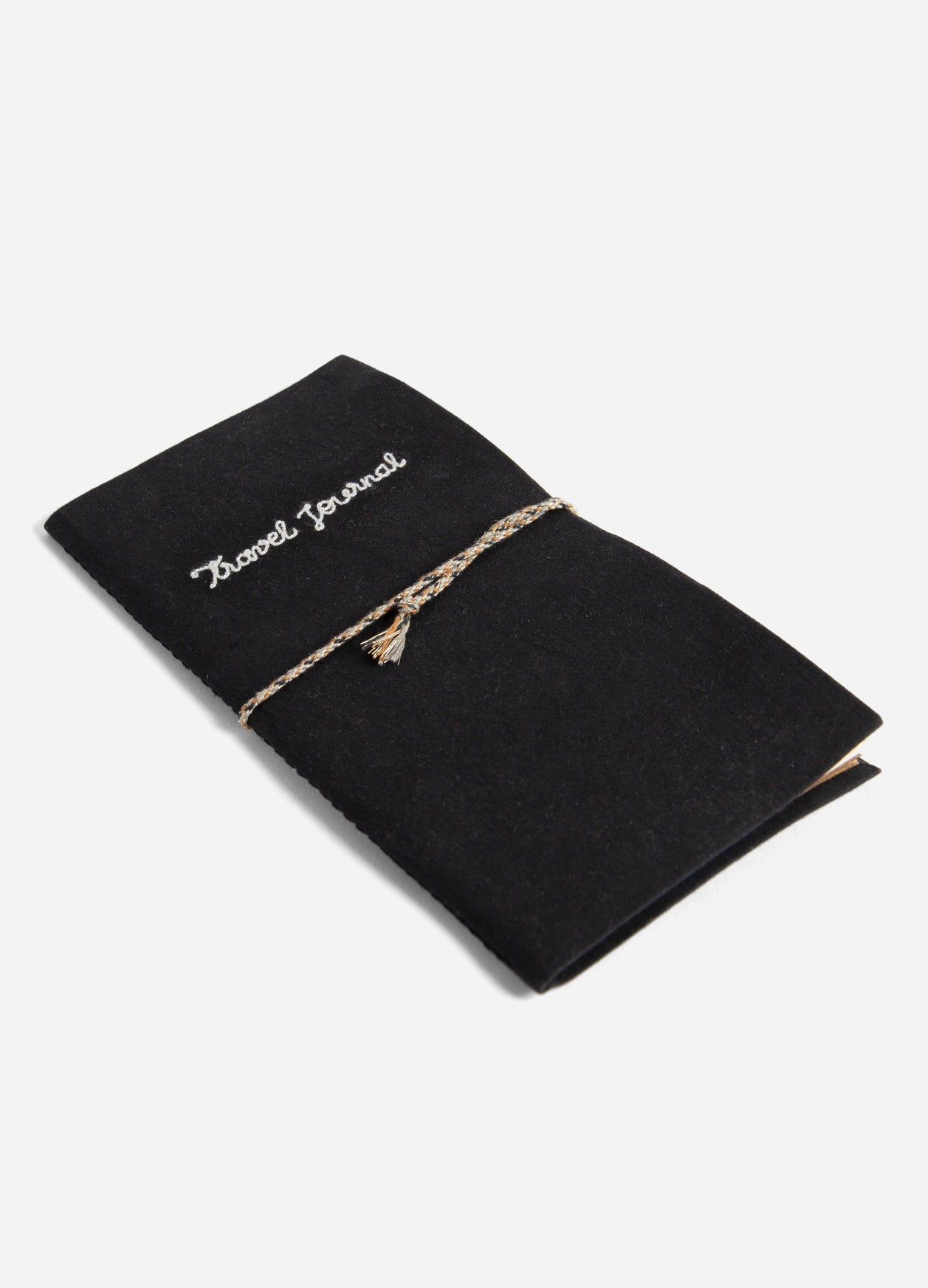 Traveler - Embroidered Cotton Travel Journal - Black - Printfresh