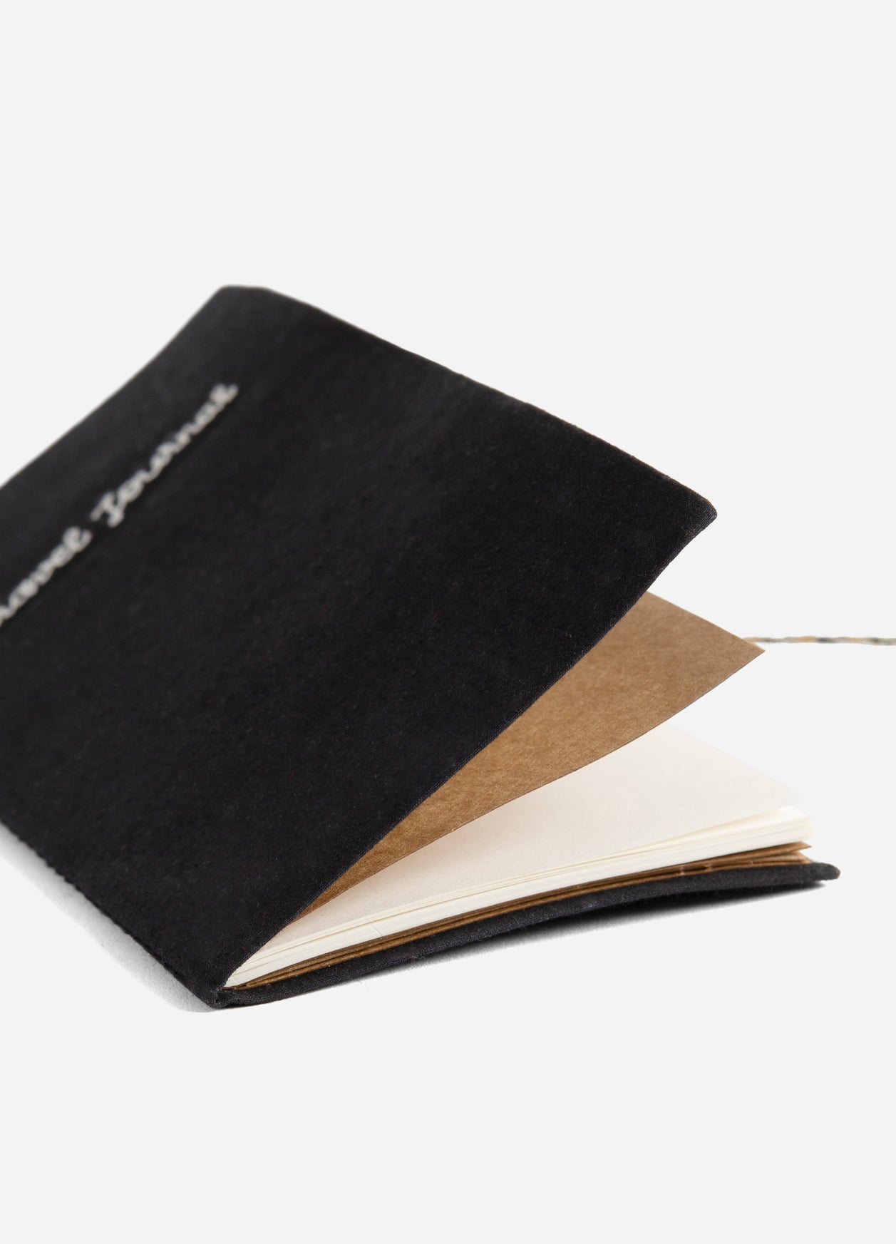 Traveler - Embroidered Cotton Travel Journal - Black - Printfresh