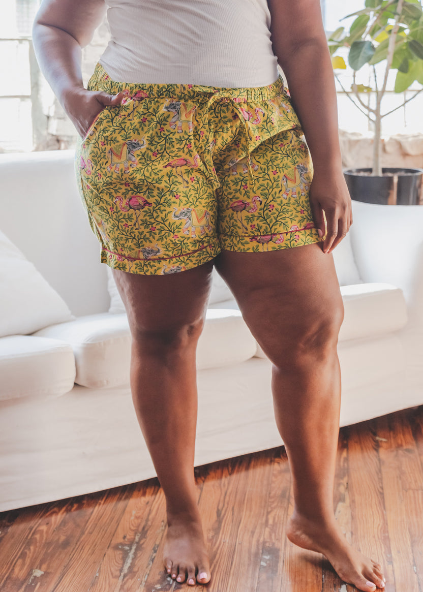 Flamenco - Pajama Shorts - Dandelion - Printfresh