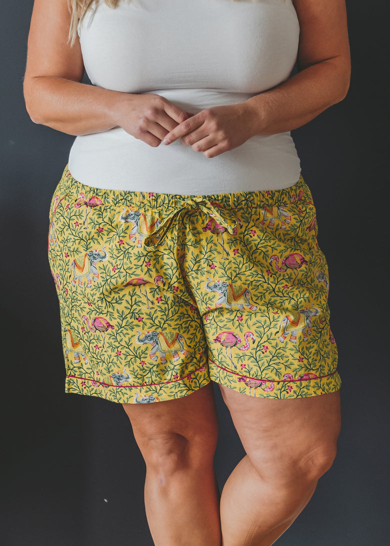 Flamenco - Pajama Shorts - Dandelion - Printfresh