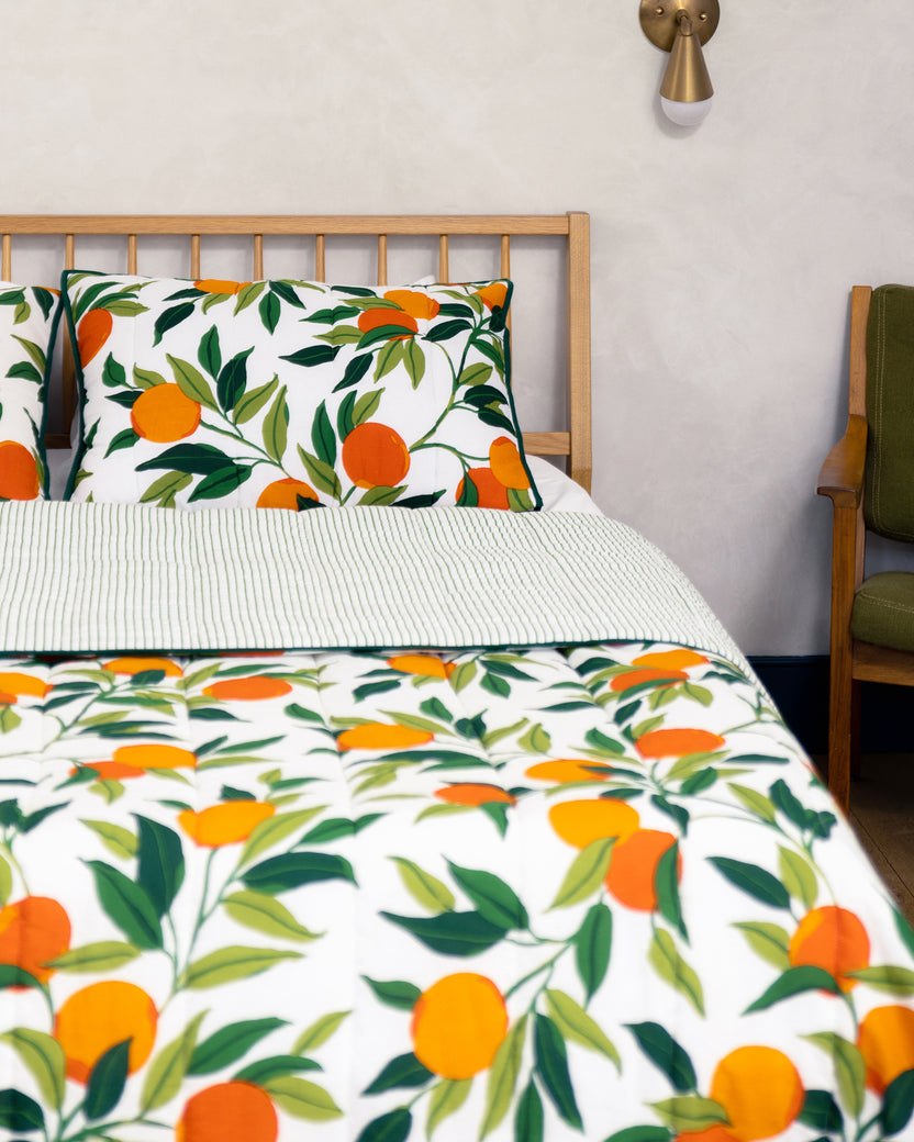 Clementine - Quilted Sham - Cloud - Printfresh