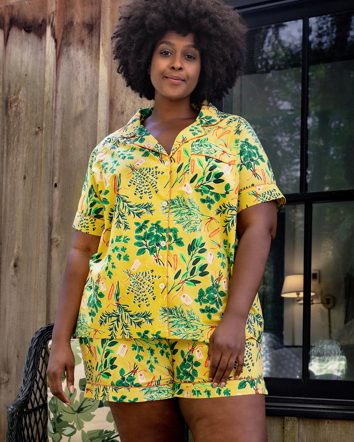Herb Garden - Short Sleep Set - Citrine - Printfresh