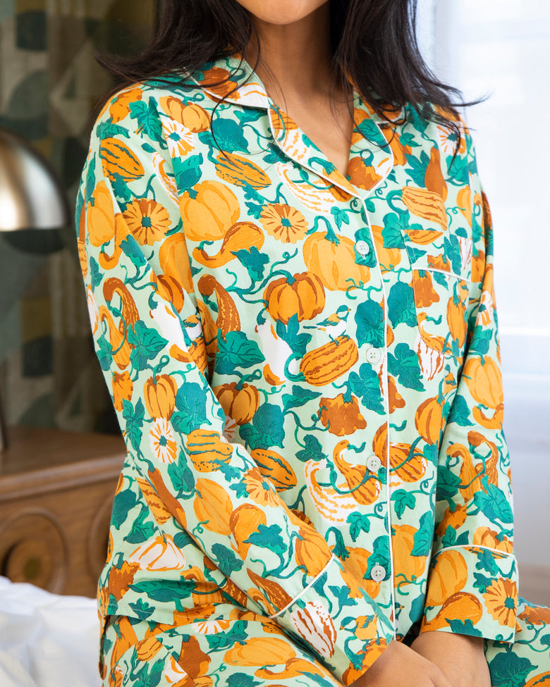 Pumpkin Patch - Long Sleep Set - Mint - Printfresh