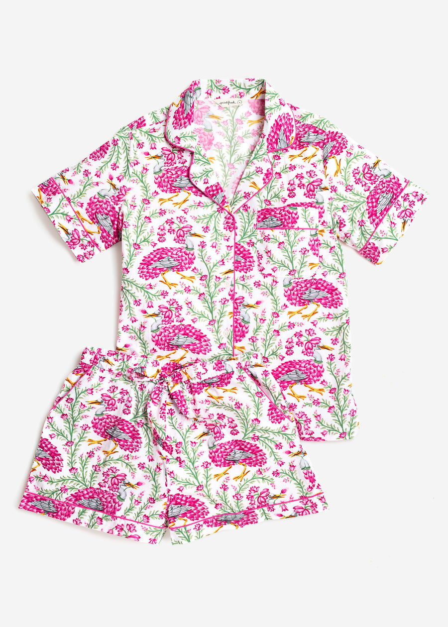 Queen Lotus - Short Sleep Set - Cloud - Printfresh