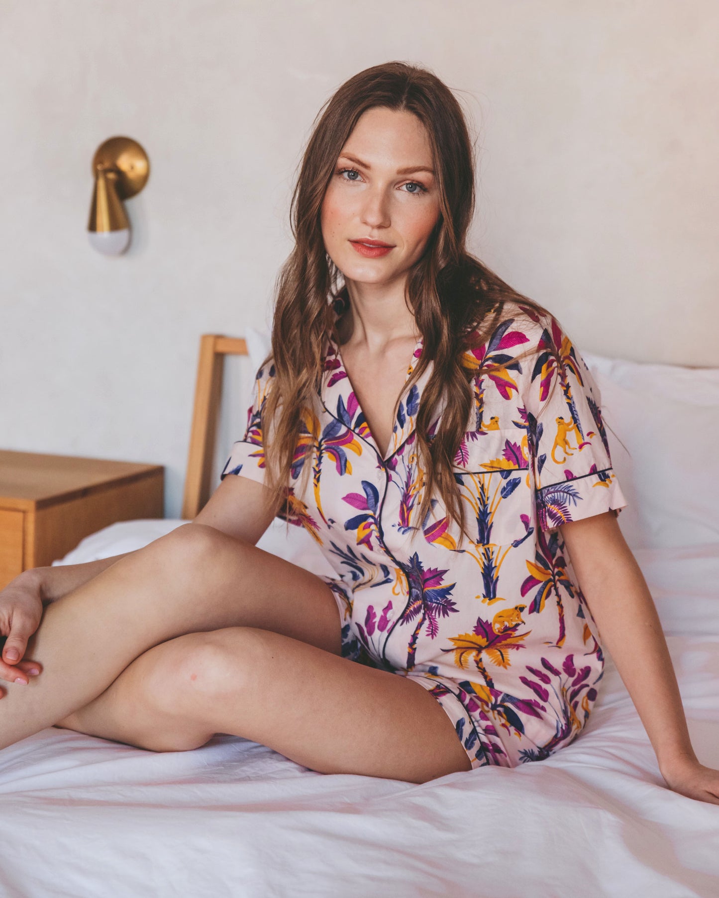 Royal Palms - Short Sleep Set - Amethyst - Printfresh