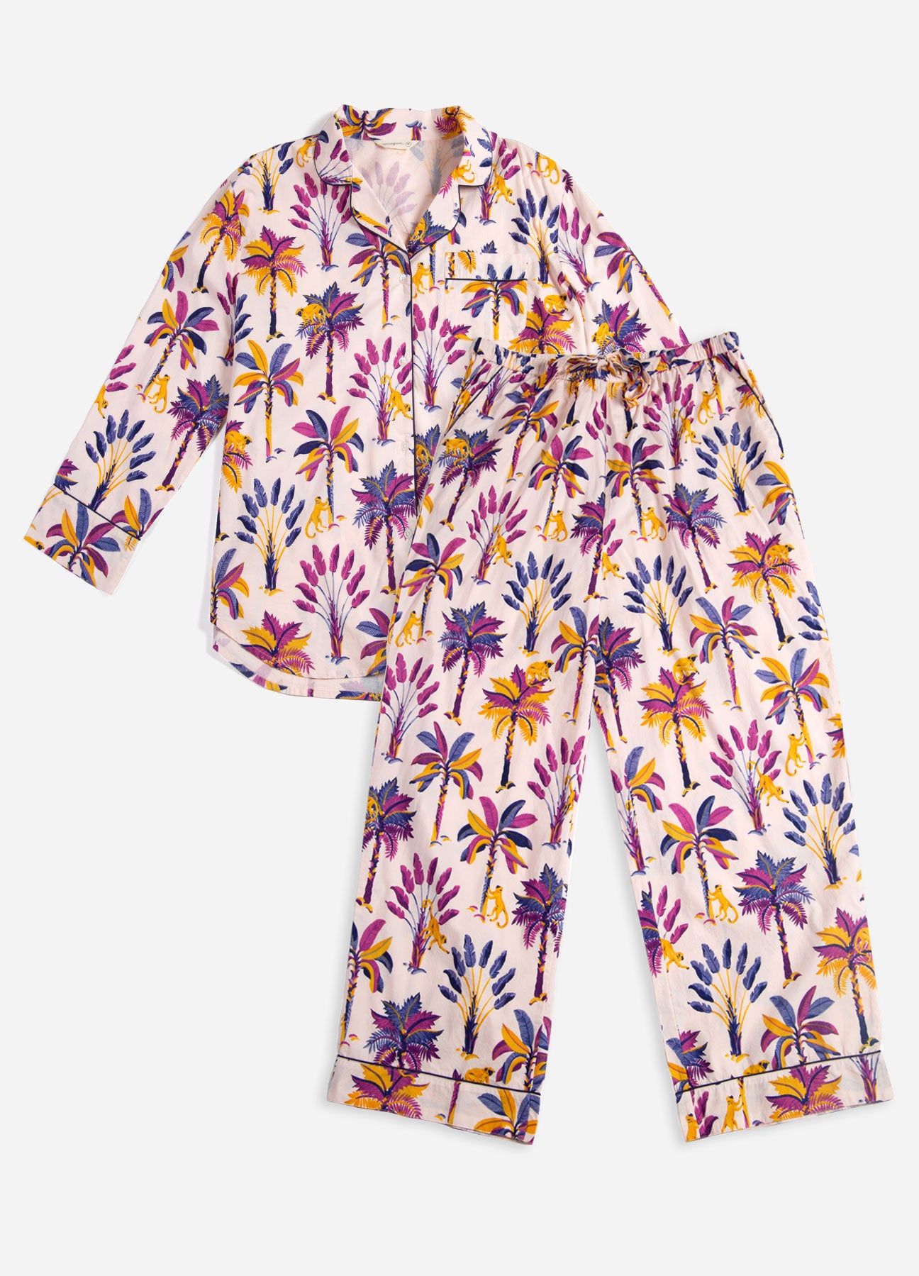 Royal Palms - Long Sleep Set - Amethyst - Printfresh
