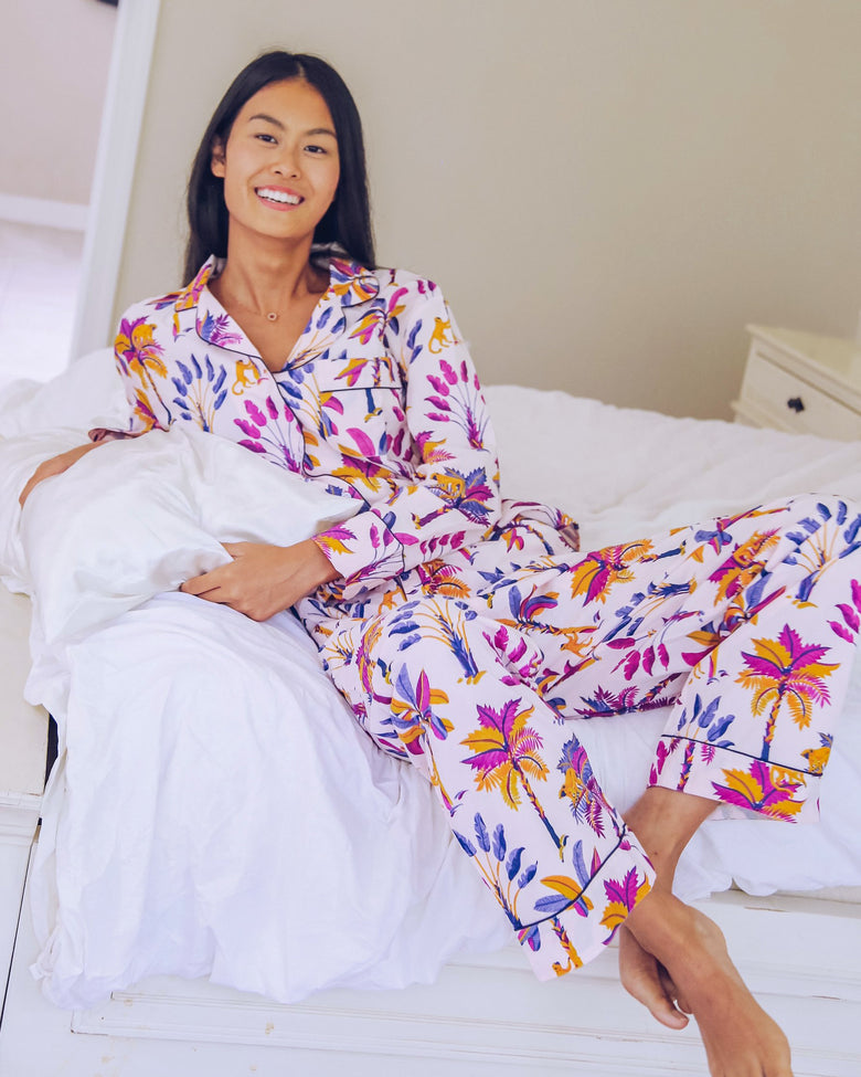 Royal Palms - Long Sleep Set - Amethyst - Printfresh