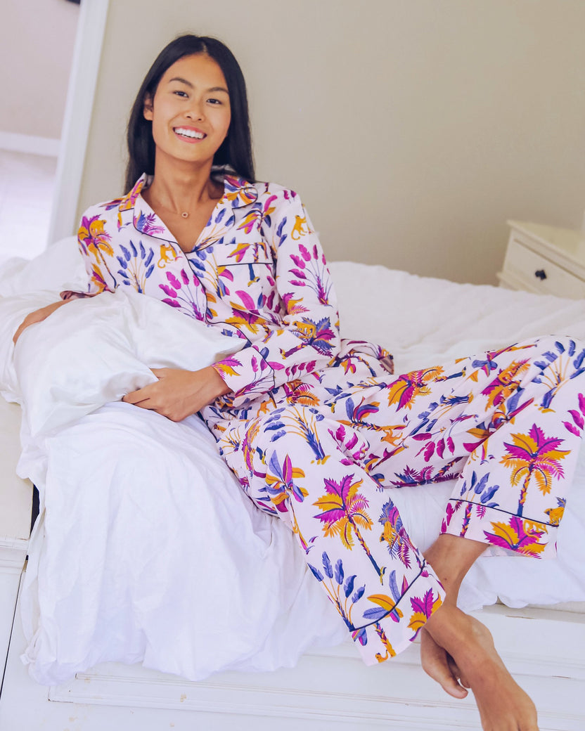 Royal Palms - Long Sleep Set - Amethyst - Printfresh