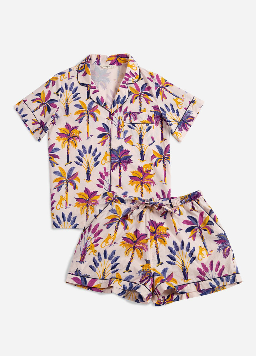 Royal Palms - Short Sleep Set - Amethyst - Printfresh