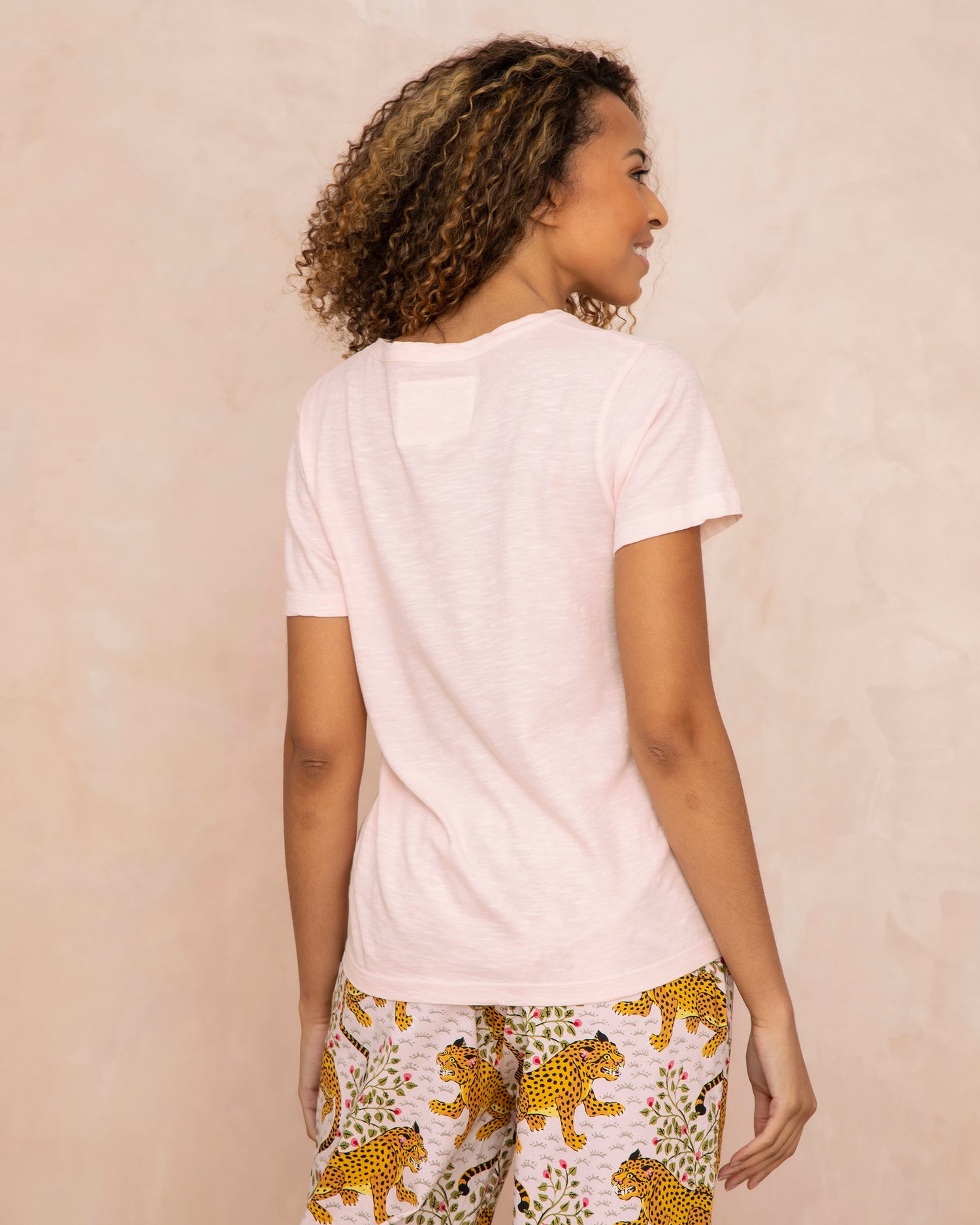 Saturday Tee - Knit T-Shirt - Light Blush - Printfresh