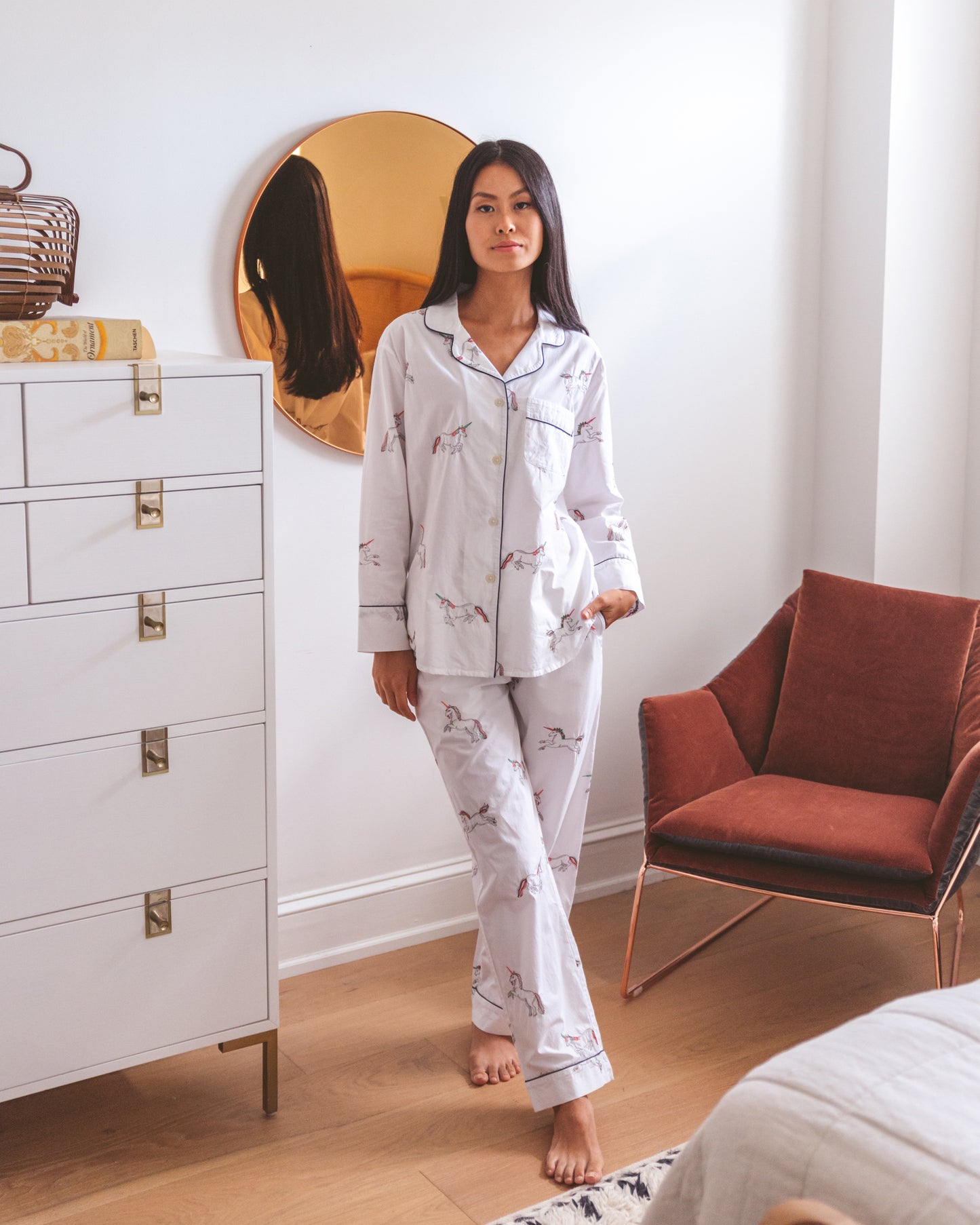 Embroidered Unicorn - Long Sleep Set - Cloud - Printfresh